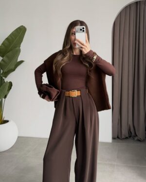 Veneta palazo dark brown